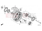 HONDA NC750DH 2017 F-19 REAR WHEEL