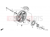 HONDA SH150ADH 2017 F-20-20 FRONT WHEEL