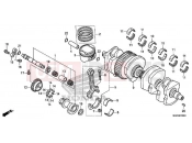 HONDA CB1100NAH CB1100 RS 2017 E-16 CRANKSHAFT / PISTON