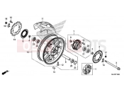 HONDA CB500XAH CB500X ABS 2017 F-19 REAR WHEEL