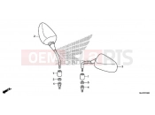 HONDA CB500XAH CB500X ABS 2017 F-3 MIRROR
