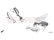 HONDA VFR800FH VFR800F 2017 F-3 MIRROR