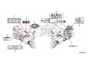 HONDA VFR800FH VFR800F 2017 F-49 CAUTION LABEL
