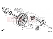 HONDA CB500FAJ CB500F ABS 2018 REAR WHEEL