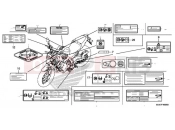 HONDA CB500FAJ CB500F ABS 2018 CAUTION LABEL