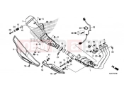 HONDA CB500FAJ CB500F ABS 2018 EXHAUST MUFFLER