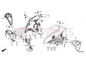 HONDA CB500XAJ CB500X ABS 2018 MIDDLE COWL