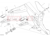DUCATI Monster 1200 S Stripe FOOTRESTS, RIGHT [MOD:M1200STR]