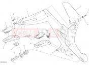 DUCATI Monster 821 Stripe FOOTRESTS, RIGHT [MOD:M821 STR]