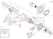 DUCATI Multistrada 1200 Pikes Peak HUB, REAR WHEEL [MOD:MS1200PP]