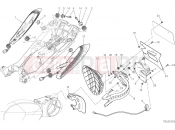 DUCATI Diavel NUMBER PLATE HOLDER - TAIL LIGHT [MOD:DVL;XST:JAP]