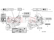 HONDA FJS600A7 ED SILVER WING 600 ABS 2007 F-33 CAUTION LABEL