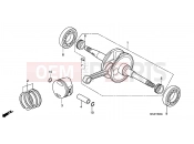 HONDA FES150A7 S-WING ABS MKH 2007 E-16 CRANKSHAFT/PISTON