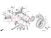 HONDA FJS400D8 ED SILVER WING 400 2008 F-18 REAR WHEEL