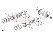 HONDA FJS400D8 ED SILVER WING 400 2008 E-17 CRANKSHAFT/PISTON