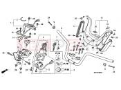 HONDA FJS400D8 ED SILVER WING 400 2008 F-6 HANDLE PIPE/HANDLE COVER( FJS400D8)