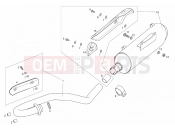 DERBI Terra 125 Exhaust unit