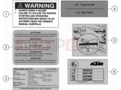 KTM 1290 Super Duke GT, black (F9986TE) [JP] 2020 TECHNIC INFORMATION STICKER
