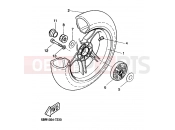 YAMAHA Aerox 50 YQ 50 YQ50 AEROX (5HE3) 1999 ROUE ARRIERE