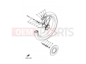 YAMAHA DT 230 DT230 DT230L 4TP3 1999 FRONT WHEEL