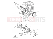 YAMAHA Jog 50 YV YV50C JOG CASUAL (5BM1) 1998 Front wheel