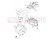 YAMAHA Skyliner 125 YP 125 YP125E SKYLINER (5DS2) 1998 PARAFANGO ANTERIORE/POSTERIORE