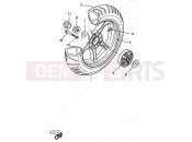 YAMAHA Aerox 50 YQ 50 YQ50 AEROX (5DP1) 1997 REAR WHEEL