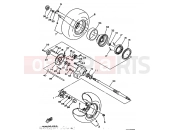 YAMAHA YFM 350 YFM350U YFM350UJ 4UH4 1997 REAR WHEEL