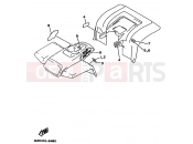 YAMAHA YFM 350 YFM350U YFM350UJ 4UH4 1997 EMBLEM & LABEL 3