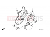 HONDA PC800 Pacific Coast 1996 F-12 FRONT DISK COVER
