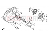 HONDA PC800 Pacific Coast 1996 E-10 LEFT CRANKCASE COVER/ WATER PUMP