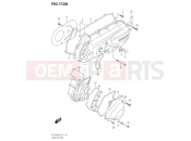 SUZUKI UK110 M0 (2020) Address (P02,P19,DE1214L) 112A - CRANKCASE COVER