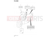 SUZUKI UK110 M0 (2020) Address (P02,P19,DE1214L) 496B - LABEL (UK110NMM0 P19)