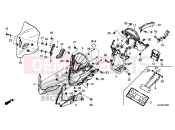 HONDA CB500X 2016 F-43 UPPER COVER/WINDSCREEN