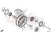 HONDA CB500X 2016 F-19 REAR WHEEL