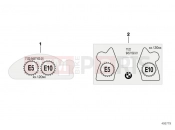 BMW Motorrad BMW 2019 S models S1000 XR (0D03, 0D13) OTICE LABEL FOR FUEL