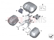 BMW Motorrad BMW 2019 S models S1000 XR (0D03, 0D13) UGGAGE SYSTEM S 1000 XR
