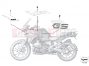 BMW Motorrad BMW 2019 R models R 1250 GS 19 (0J91, 0J93) TICK-ON LABEL