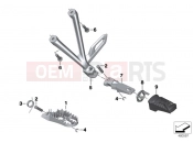 BMW Motorrad BMW 2019 R models R 1250 GS 19 (0J91, 0J93) RONT AND REAR FOOTPEG 2