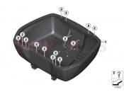 BMW Motorrad BMW 2019 R models R 1250 GS 19 (0J91, 0J93) OPCASE BOTTOM SECTION TOPCASE 49L
