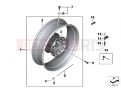 BMW Motorrad BMW 2019 R models R 1250 GS 19 (0J91, 0J93) POKE WHEEL, REAR