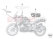 BMW Motorrad BMW 2019 R models R 1250 GS 19 (0J91, 0J93) TICK-ON LABEL 2