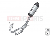 BMW Motorrad BMW 2019 R models R 1250 GS 19 (0J91, 0J93) XHAUST SYSTEM, CHROME-PLATED