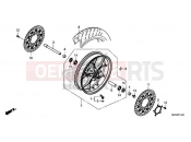 HONDA CB650RAK - CB650R Neo Sports Café 2019 F-14-40 FRONT WHEEL
