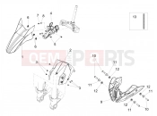 APRILIA Dorsoduro 900 ABS (USA) Front mudguard-Pillar