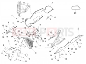 APRILIA RSV4 1100 Factory ABS (APAC) Front mudguard-Pillar