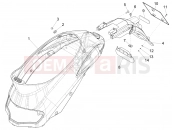 PIAGGIO Liberty 125 Poste Rear cover - Splash guard