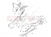 PIAGGIO Liberty 150 Central cover - Footrests