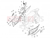 PIAGGIO Medley 125 ABS (APAC) Central cover - Footrests