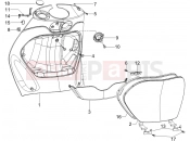 PIAGGIO Zip 50 4T 25 Km/h Front glove-box - Knee-guard panel